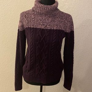 Croft & Barrow Purple color block sweater